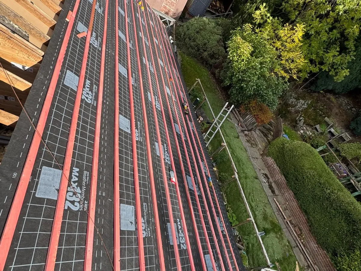 Re-roof in progress – Stratton Roofing job #5, Sussex