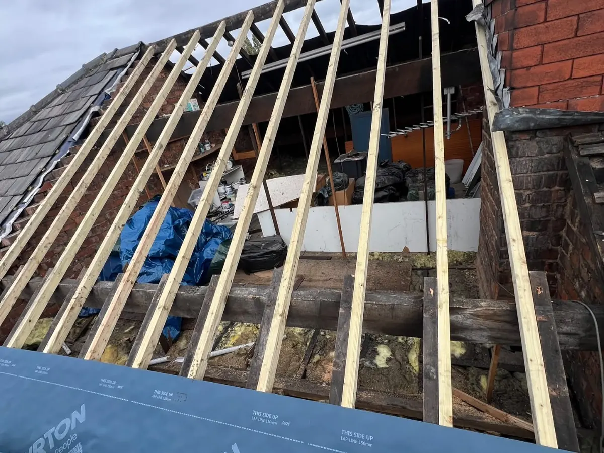 Re-roof in progress – Stratton Roofing job #10, Sussex