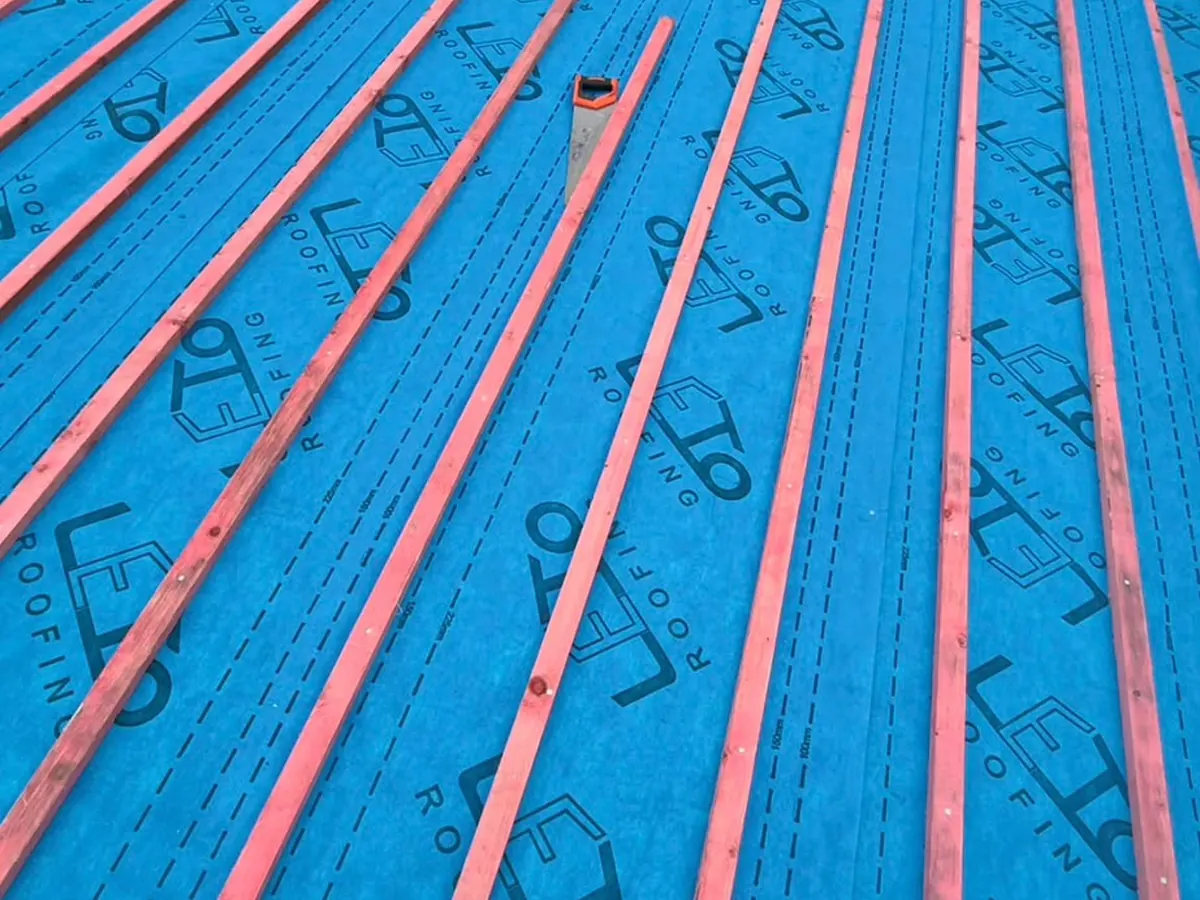 Re-roof in progress – Stratton Roofing job #53, Sussex