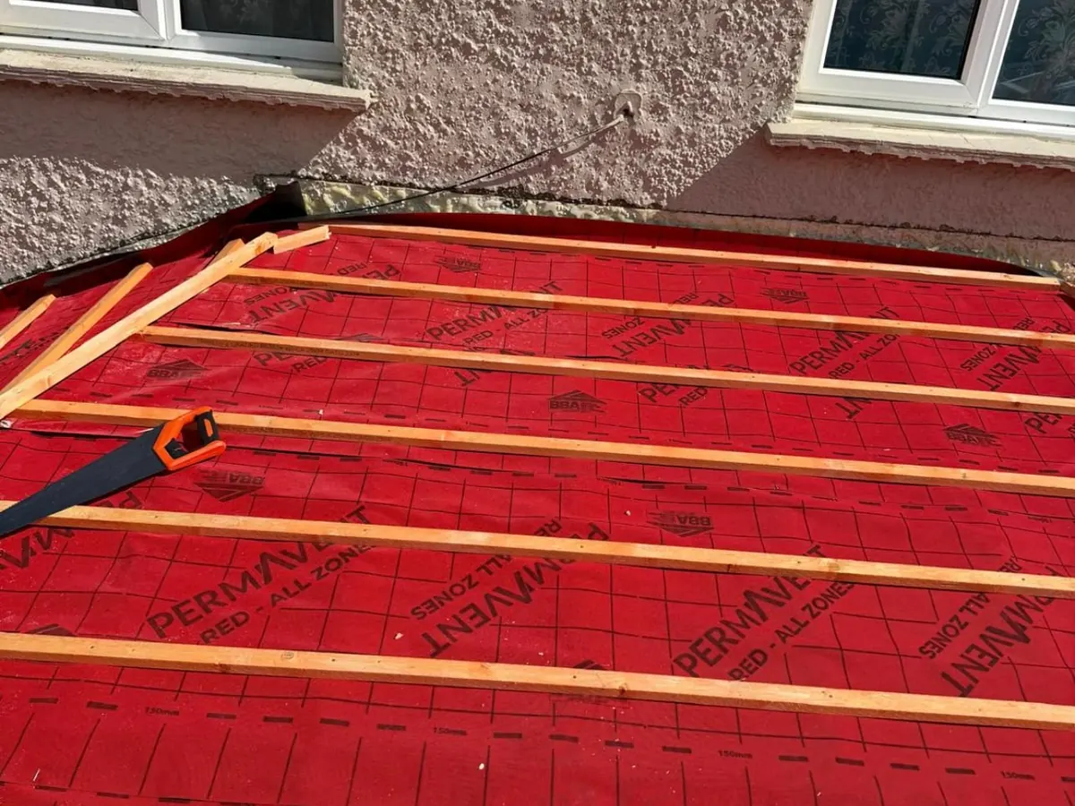 Re-roof in progress – Stratton Roofing job #75, Sussex
